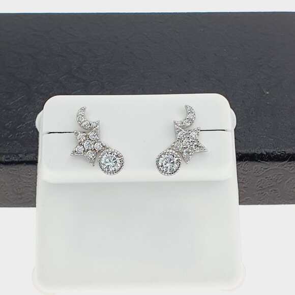 925 sterling silver luxury CZ earrings for women/girls, Best forRJUS2172 - Picture 6 of 10